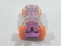 1994 Hot Wheels Top Speed Road Vac Clear with Pink Chrome Plastic Die Cast Toy Car Vehicle with Hook Bottom