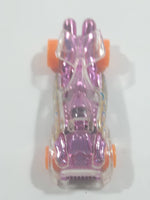 1994 Hot Wheels Top Speed Road Vac Clear with Pink Chrome Plastic Die Cast Toy Car Vehicle with Hook Bottom