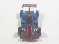 1999 Hot Wheels Thunderstreak Dark Red and Blue Die Cast Toy Race Car Vehicle