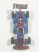 1999 Hot Wheels Thunderstreak Dark Red and Blue Die Cast Toy Race Car Vehicle