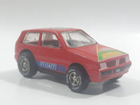 Rare Darda Motors Fiat Uno 10 Red Die Cast Toy Car Friction Motorized Pullback Vehicle