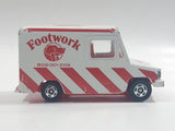 Tomy Tomica No. 27 Isuzu Hipac Van Footwork White and Red 1/70 Scale Die Cast Toy Car Vehicle Missing One Back Door