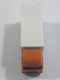 1988 Tomy Tomica No. 7 "Super Great Truck" Fuso Container Truck Fish Orange 1/102 Scale Die Cast Toy Car Vehicle with Opening Rear Doors