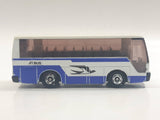 1988 Tomy Tomica No. 41 Isuzu Super Hi-Decker Bus "Jr Bus" White and Blue 1/145 Scale Die Cast Toy Car Vehicle