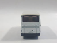 1988 Tomy Tomica No. 41 Isuzu Super Hi-Decker Bus "Jr Bus" White and Blue 1/145 Scale Die Cast Toy Car Vehicle