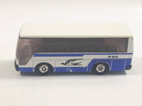 1988 Tomy Tomica No. 41 Isuzu Super Hi-Decker Bus "Jr Bus" White and Blue 1/145 Scale Die Cast Toy Car Vehicle