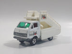 Vintage 1974 Tomica Tomy Pocket Cars No. 38 50 Toyota Hiace JAL Japan Airlines Airport Airplane Stairs Truck White 1/68 Scale Die Cast Toy Car Vehicle Made in Japan