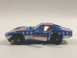 Yatming No. 1065 Corvette Stingray Blue Die Cast Toy Car Vehicle with Opening Doors