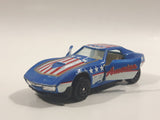 Yatming No. 1065 Corvette Stingray Blue Die Cast Toy Car Vehicle with Opening Doors