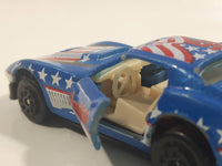 Yatming No. 1065 Corvette Stingray Blue Die Cast Toy Car Vehicle with Opening Doors