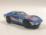 Yatming No. 1065 Corvette Stingray Blue Die Cast Toy Car Vehicle with Opening Doors