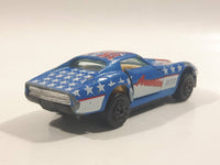 Yatming No. 1065 Corvette Stingray Blue Die Cast Toy Car Vehicle with Opening Doors