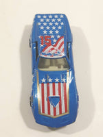 Yatming No. 1065 Corvette Stingray Blue Die Cast Toy Car Vehicle with Opening Doors