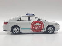 Ultra Rare Welly No. 42391 Toyota Camry Pizza Hut Cinnabon White 4 3/4" Pullback Motorized Friction 1/40 Scale Die Cast Toy Car Vehicle with Opening Doors