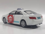 Ultra Rare Welly No. 42391 Toyota Camry Pizza Hut Cinnabon White 4 3/4" Pullback Motorized Friction 1/40 Scale Die Cast Toy Car Vehicle with Opening Doors