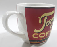 Tommy's Brand Balanced Blend Coffee Red Ceramic Coffee Mug Cup