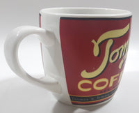 Tommy's Brand Balanced Blend Coffee Red Ceramic Coffee Mug Cup