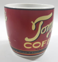 Tommy's Brand Balanced Blend Coffee Red Ceramic Coffee Mug Cup