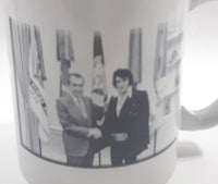 Vintage Elvis Presley and Richard Nixon Meet White Ceramic Coffee Mug Cup