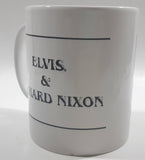 Vintage Elvis Presley and Richard Nixon Meet White Ceramic Coffee Mug Cup