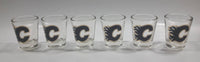 Calgary Flames NHL Ice Hockey Team Hunter Collector Glass Set of 6 Shooter Shot Glasses