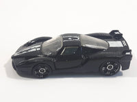 2008 Hot Wheels Ferrari FXX Black with White Stripe Die Cast Toy Dream Car Vehicle