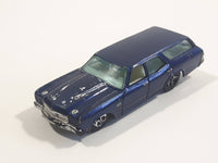 2009 Hot Wheels 1970 Chevrolet Chevelle SS Wagon Blue Die Cast Toy Car Vehicle