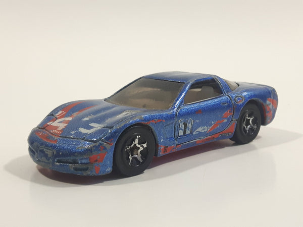 1999 Hot Wheels '97 Corvette Metalflake Blue Die Cast Toy Car Vehicle