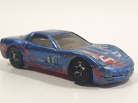 1999 Hot Wheels '97 Corvette Metalflake Blue Die Cast Toy Car Vehicle