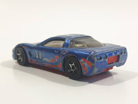 1999 Hot Wheels '97 Corvette Metalflake Blue Die Cast Toy Car Vehicle