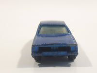 Vintage Yatming Road Tough Street Machines Cadillac Seville No. 1026 Blue Die Cast Toy Car Vehicle - Missing Front Bumper