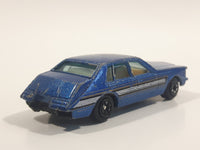 Vintage Yatming Road Tough Street Machines Cadillac Seville No. 1026 Blue Die Cast Toy Car Vehicle - Missing Front Bumper