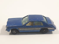 Vintage Yatming Road Tough Street Machines Cadillac Seville No. 1026 Blue Die Cast Toy Car Vehicle - Missing Front Bumper