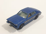 Vintage Yatming Road Tough Street Machines Cadillac Seville No. 1026 Blue Die Cast Toy Car Vehicle - Missing Front Bumper