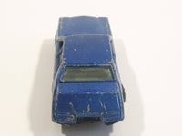 Vintage Yatming Road Tough Street Machines Cadillac Seville No. 1026 Blue Die Cast Toy Car Vehicle - Missing Front Bumper