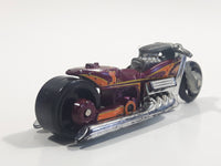 2009 Hot Wheels Rebel Rides Airy 8 Metalflake Purple Motorcycle Die Cast Toy Vehicle