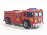 1982 Hot Wheels Fire Eater Red Fire Truck Die Cast Toy Car Vehicle - BW - Blue Lights - Hong Kong