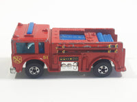 1982 Hot Wheels Fire Eater Red Fire Truck Die Cast Toy Car Vehicle - BW - Blue Lights - Hong Kong