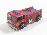 1982 Hot Wheels Fire Eater Red Fire Truck Die Cast Toy Car Vehicle - BW - Blue Lights - Hong Kong