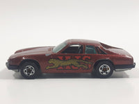 1983 Hot Wheels Jaguar XJS Maroon Burgundy Brown Die Cast Toy Car Vehicle