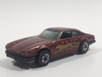 1983 Hot Wheels Jaguar XJS Maroon Burgundy Brown Die Cast Toy Car Vehicle