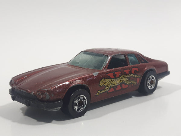 1983 Hot Wheels Jaguar XJS Maroon Burgundy Brown Die Cast Toy Car Vehicle