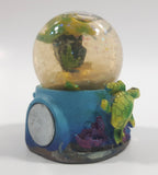 Isla Tortuga, Costa Rica Ocean Turtle Themed 2" Miniature Snow Globe Fridge Magnet - Tilted