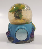 Isla Tortuga, Costa Rica Ocean Turtle Themed 2" Miniature Snow Globe Fridge Magnet - Tilted