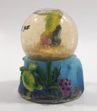 Isla Tortuga, Costa Rica Ocean Turtle Themed 2" Miniature Snow Globe Fridge Magnet - Tilted