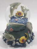 Ocean Shores, Washington 3D Dolphin Themed 3 1/2" Miniature Snow Globe - Tilted