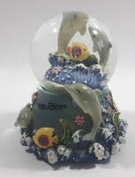 Ocean Shores, Washington 3D Dolphin Themed 3 1/2" Miniature Snow Globe - Tilted