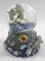 Ocean Shores, Washington 3D Dolphin Themed 3 1/2" Miniature Snow Globe - Tilted