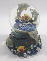 Ocean Shores, Washington 3D Dolphin Themed 3 1/2" Miniature Snow Globe - Tilted