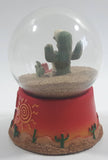 Arizona It's A Dry Heat! Skeleton Cactus Desert Themed 3 1/2" Sand Filled Snow Globe